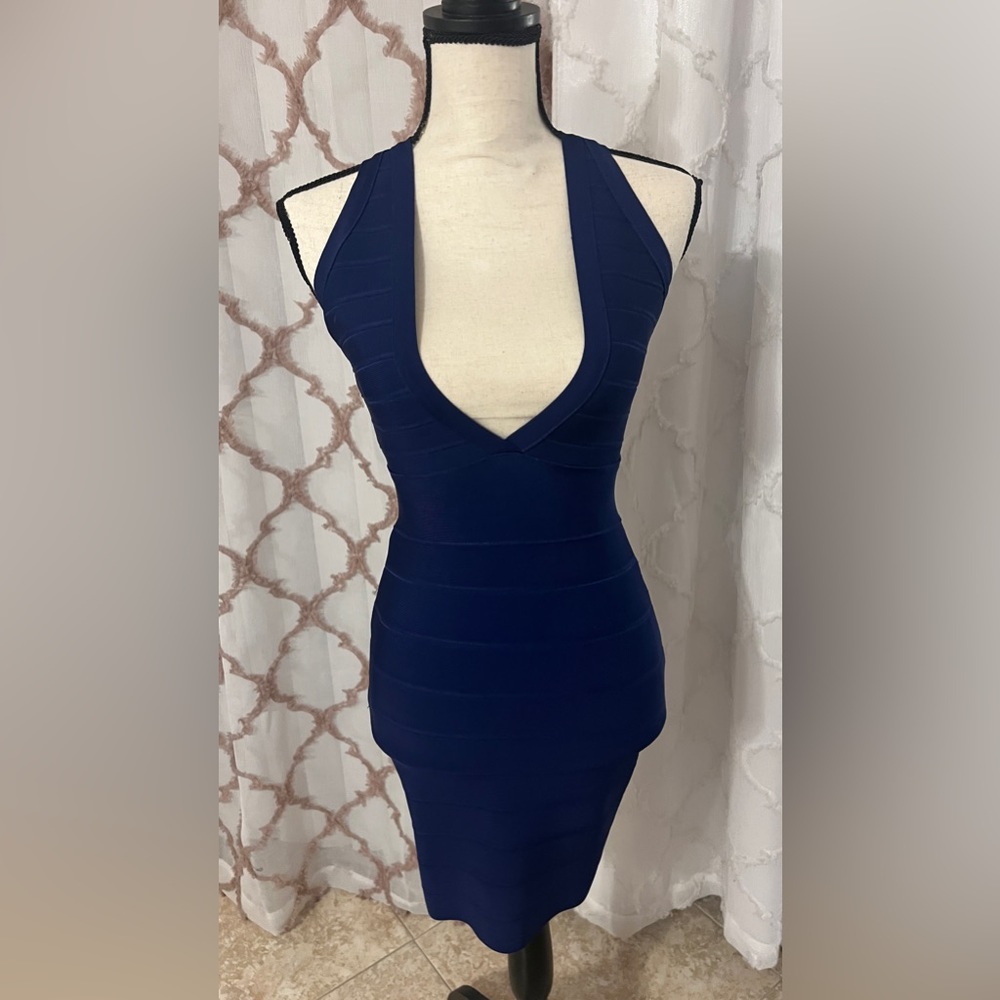 Hot Miami Styles Deep Plunge Bandage Dress NWOT Size Medium
